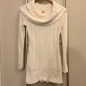 No Boundaries Cream Cowl Neck Sweater